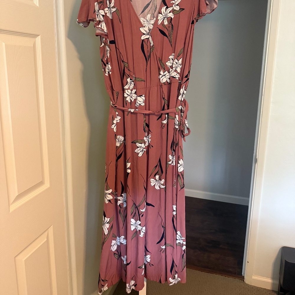 Ava Viv Plus Size Faux Wrap Dress